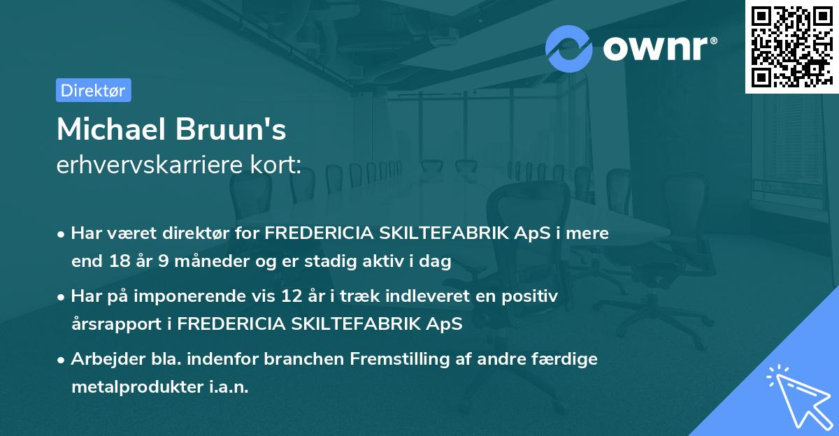 Michael Bruun's erhvervskarriere kort