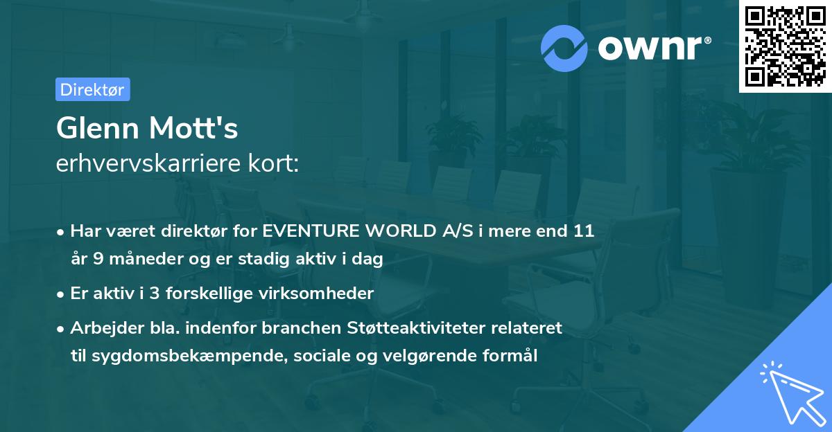 Glenn Mott's erhvervskarriere kort