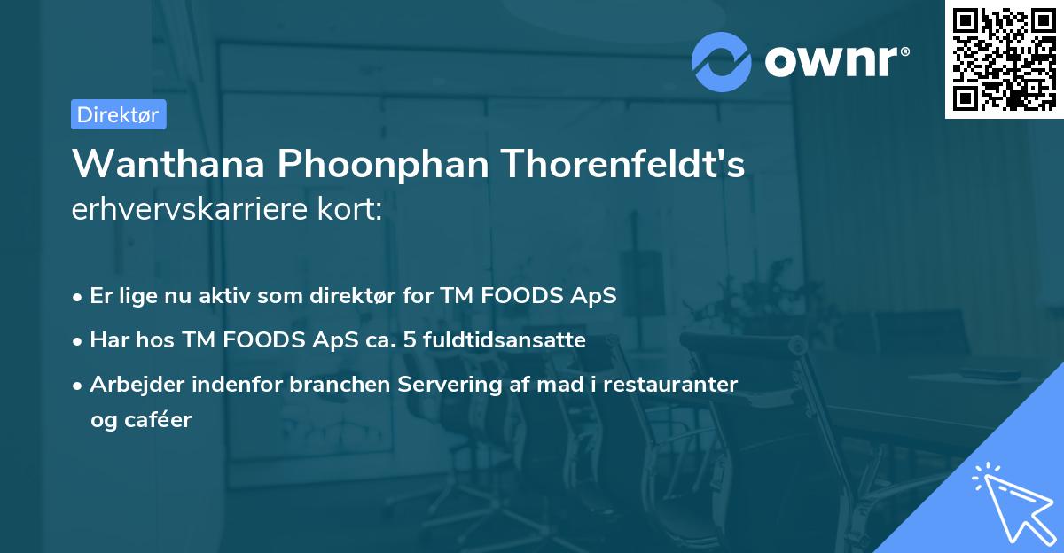 Wanthana Phoonphan Thorenfeldt's erhvervskarriere kort