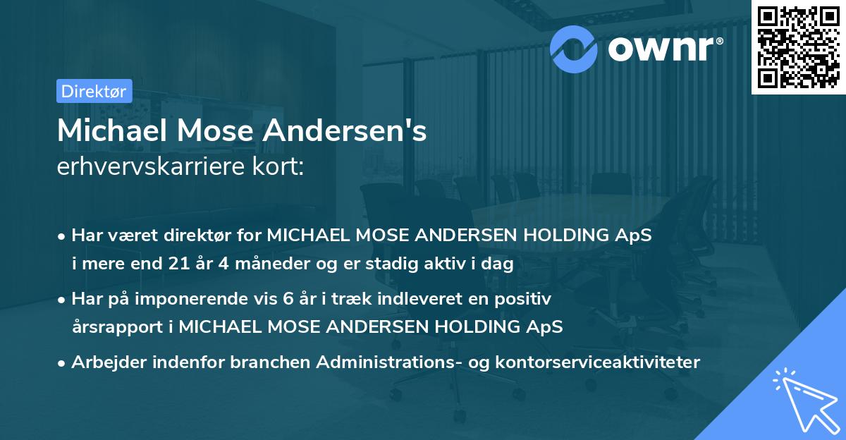 Michael Mose Andersen's erhvervskarriere kort