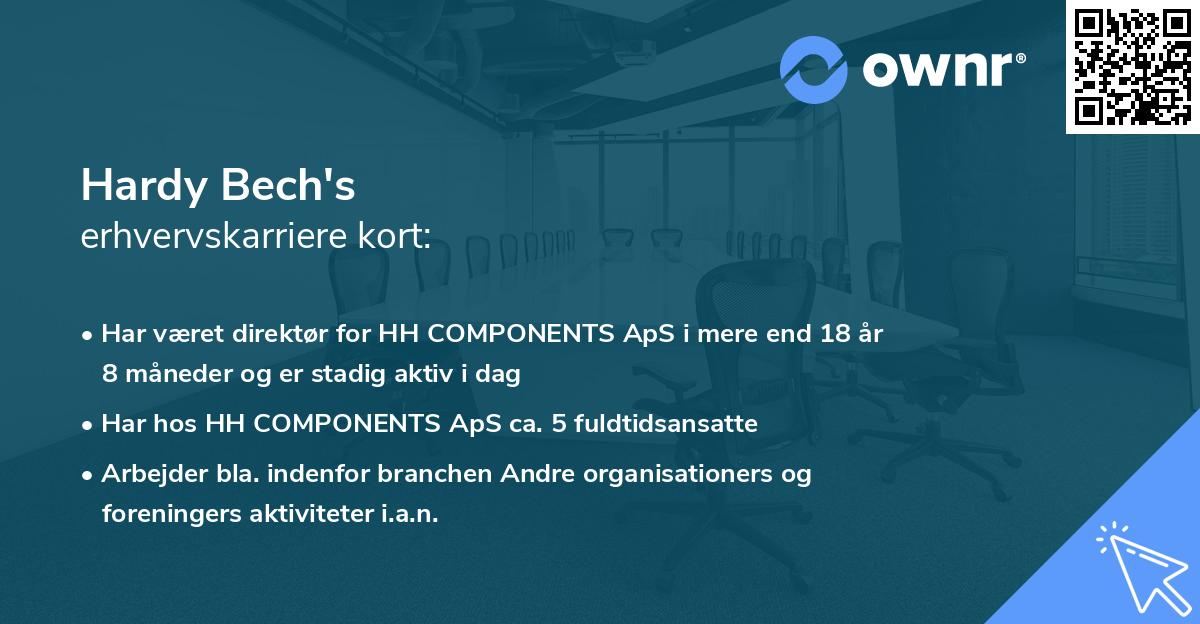 Hardy Bech's erhvervskarriere kort