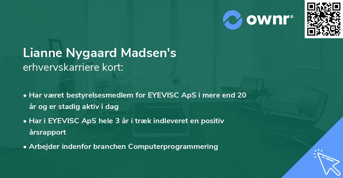 Lianne Nygaard Madsen's erhvervskarriere kort