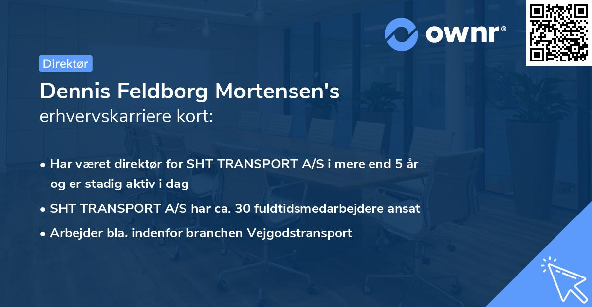 Dennis Feldborg Mortensen's erhvervskarriere kort