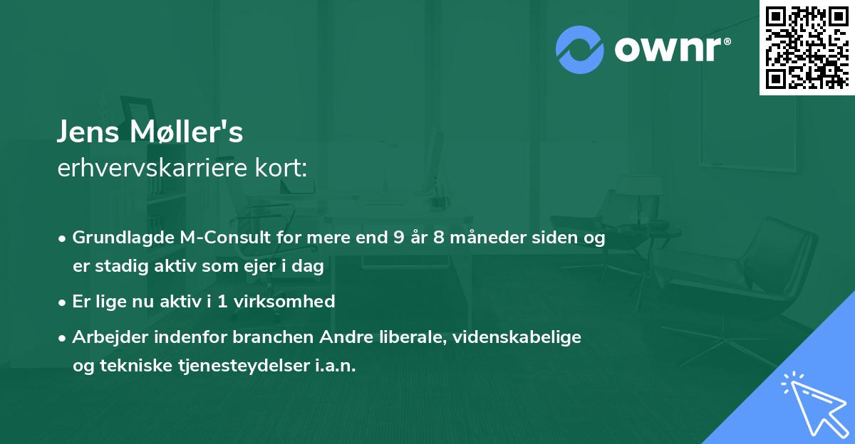 Jens Møller's erhvervskarriere kort