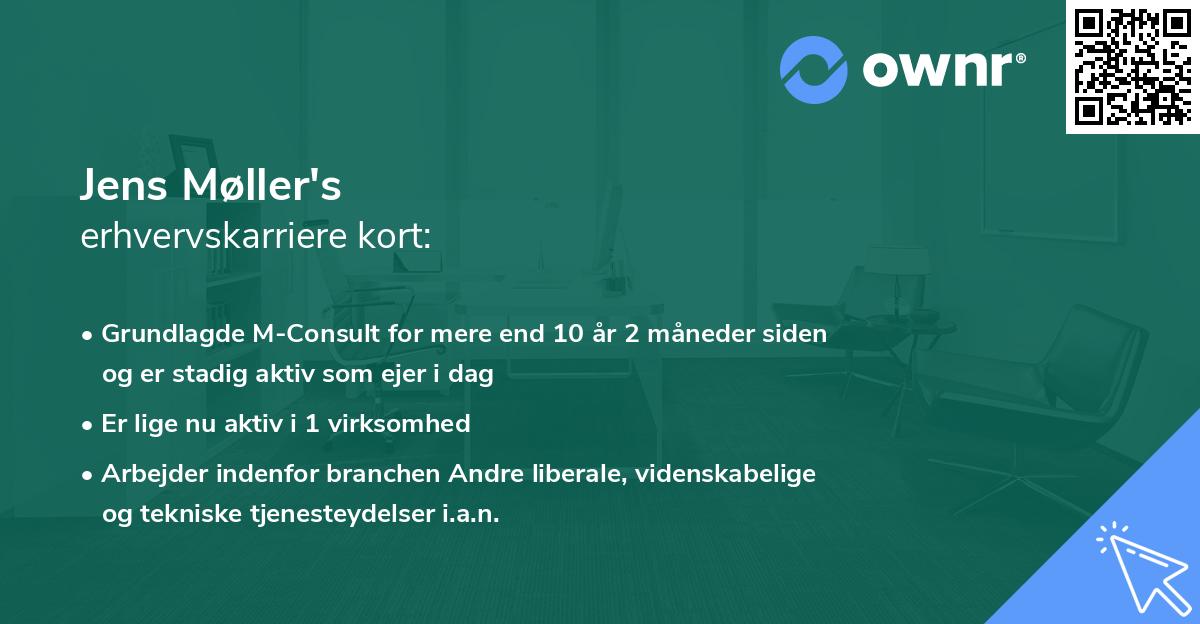 Jens Møller's erhvervskarriere kort