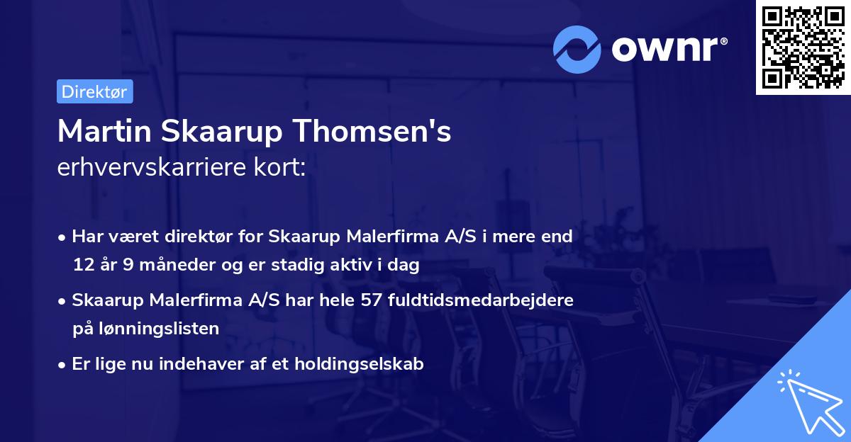 Martin Skaarup Thomsen's erhvervskarriere kort