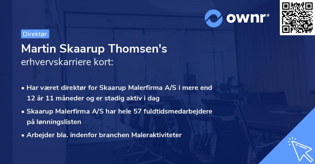 Martin Skaarup Thomsen's erhvervskarriere kort