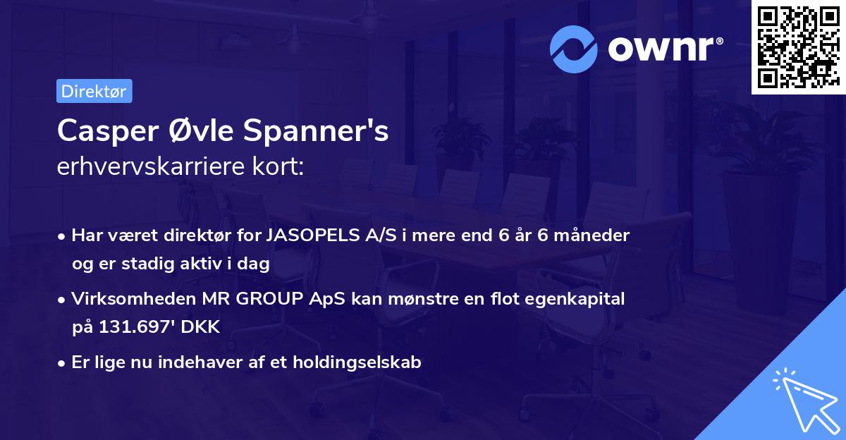 Casper Øvle Spanner's erhvervskarriere kort