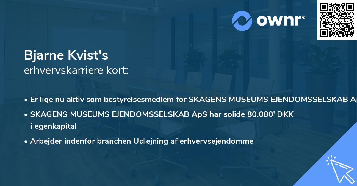 Bjarne Kvist's erhvervskarriere kort