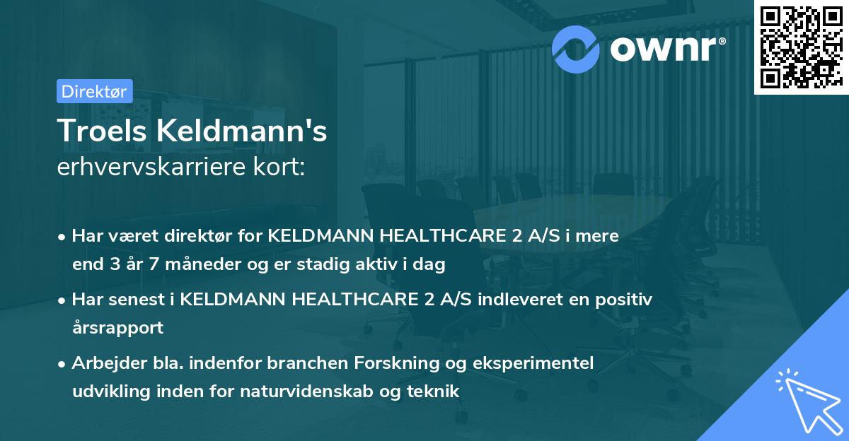 Troels Keldmann's erhvervskarriere kort