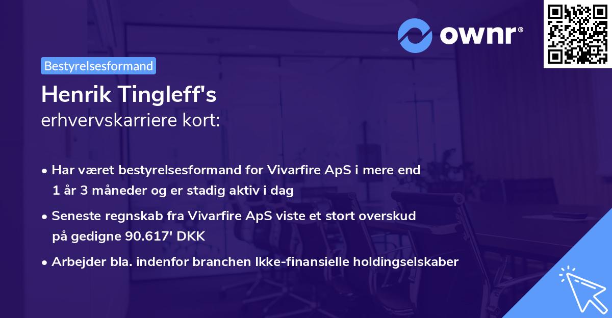 Henrik Tingleff's erhvervskarriere kort