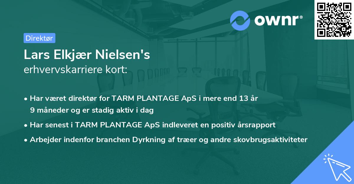 Lars Elkjær Nielsen's erhvervskarriere kort