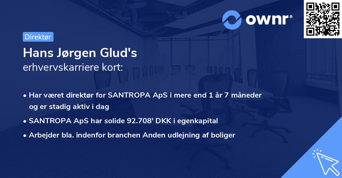 Hans Jørgen Glud's erhvervskarriere kort