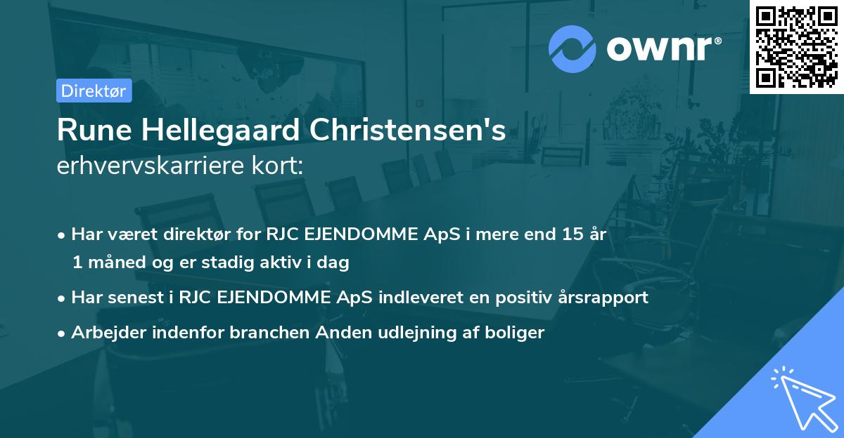 Rune Hellegaard Christensen's erhvervskarriere kort