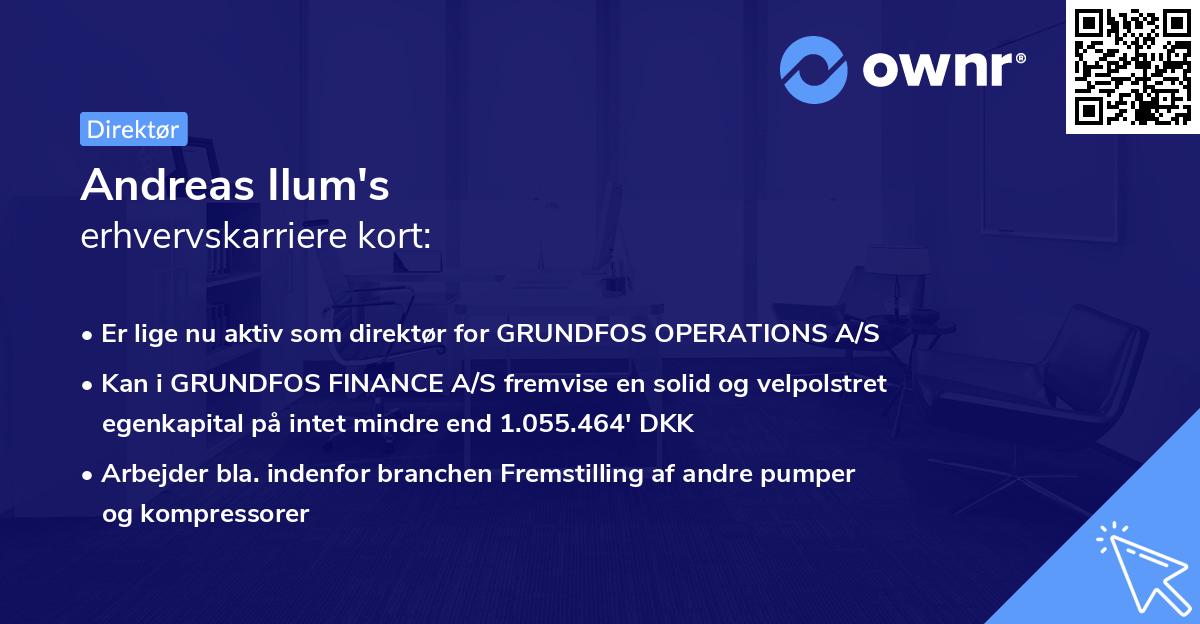 Andreas Ilum's erhvervskarriere kort