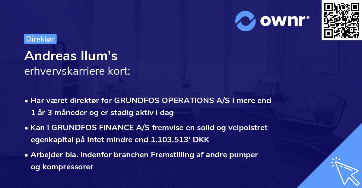 Andreas Ilum's erhvervskarriere kort
