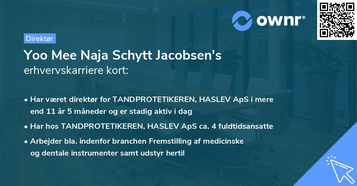 Yoo Mee Naja Schytt Jacobsen's erhvervskarriere kort