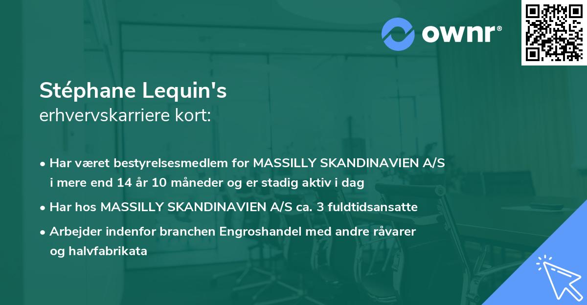 Stéphane Lequin's erhvervskarriere kort