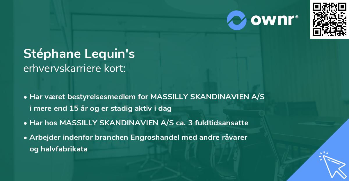 Stéphane Lequin's erhvervskarriere kort