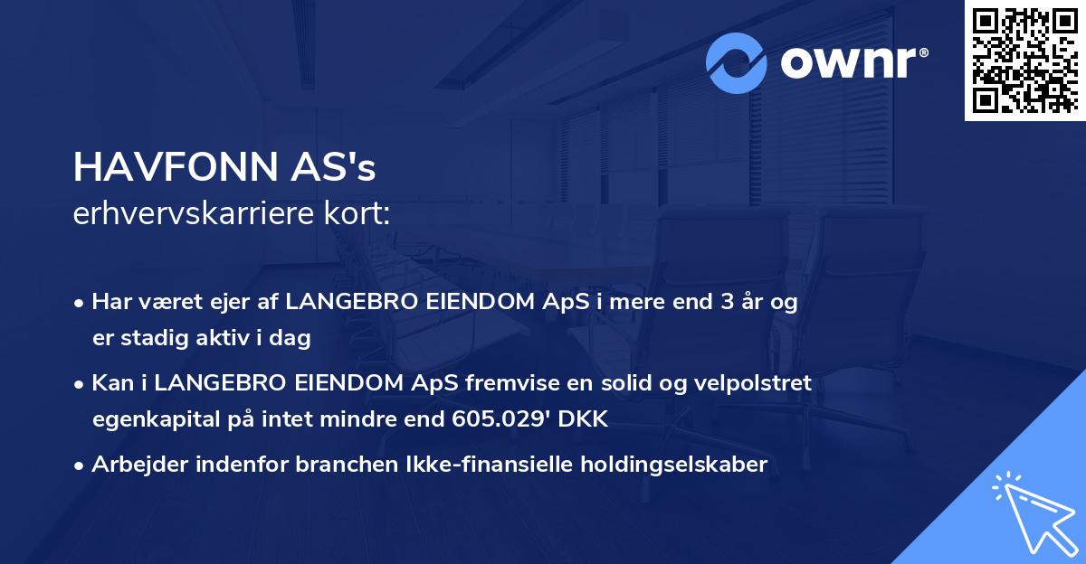 HAVFONN AS's erhvervskarriere kort