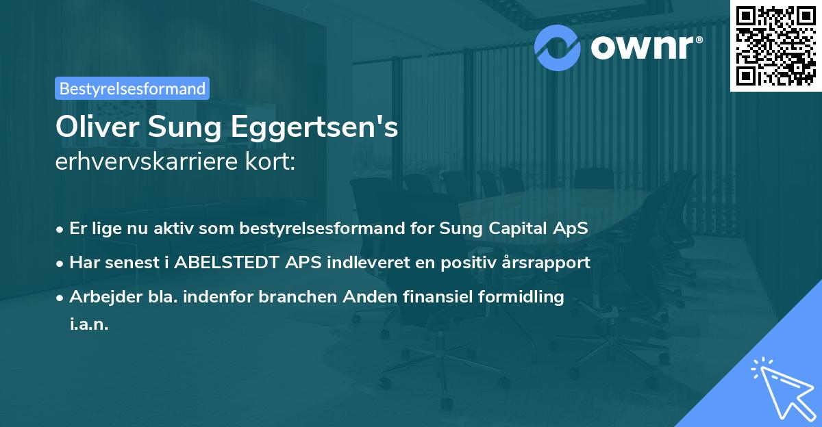 Oliver Sung Eggertsen's erhvervskarriere kort