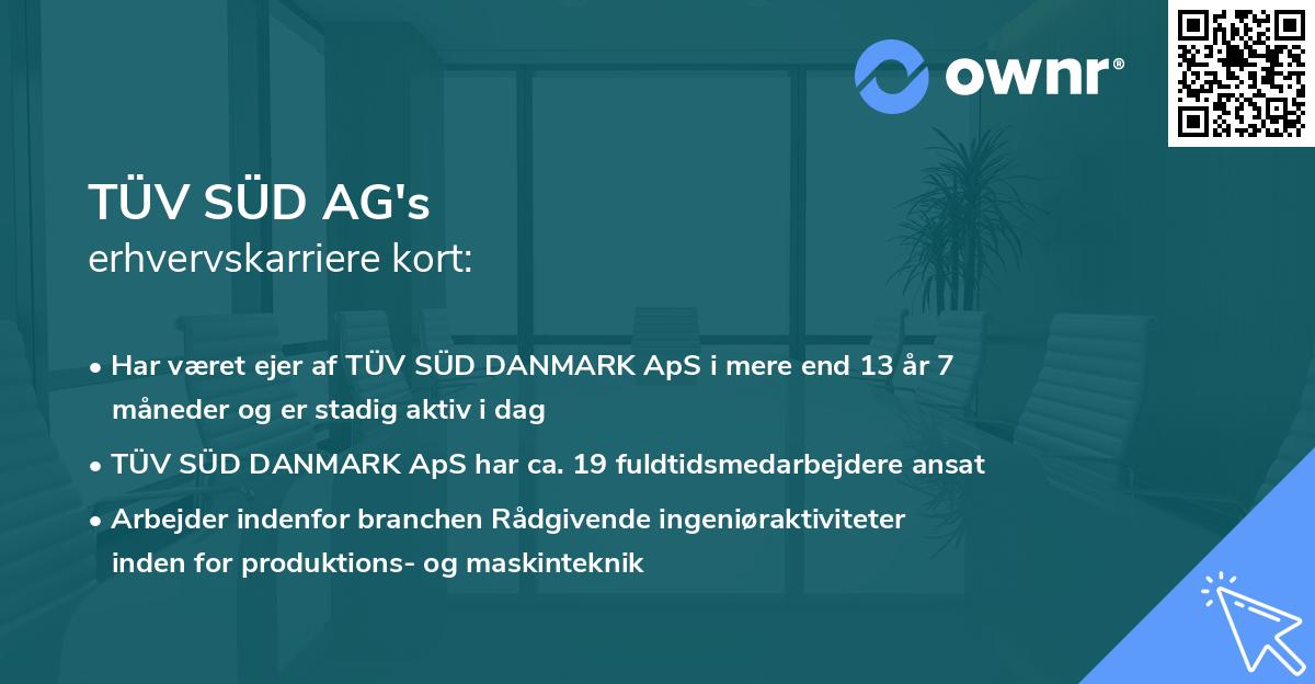 TÜV SÜD AG's erhvervskarriere kort