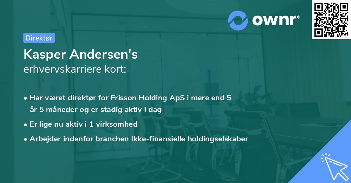Kasper Andersen's erhvervskarriere kort