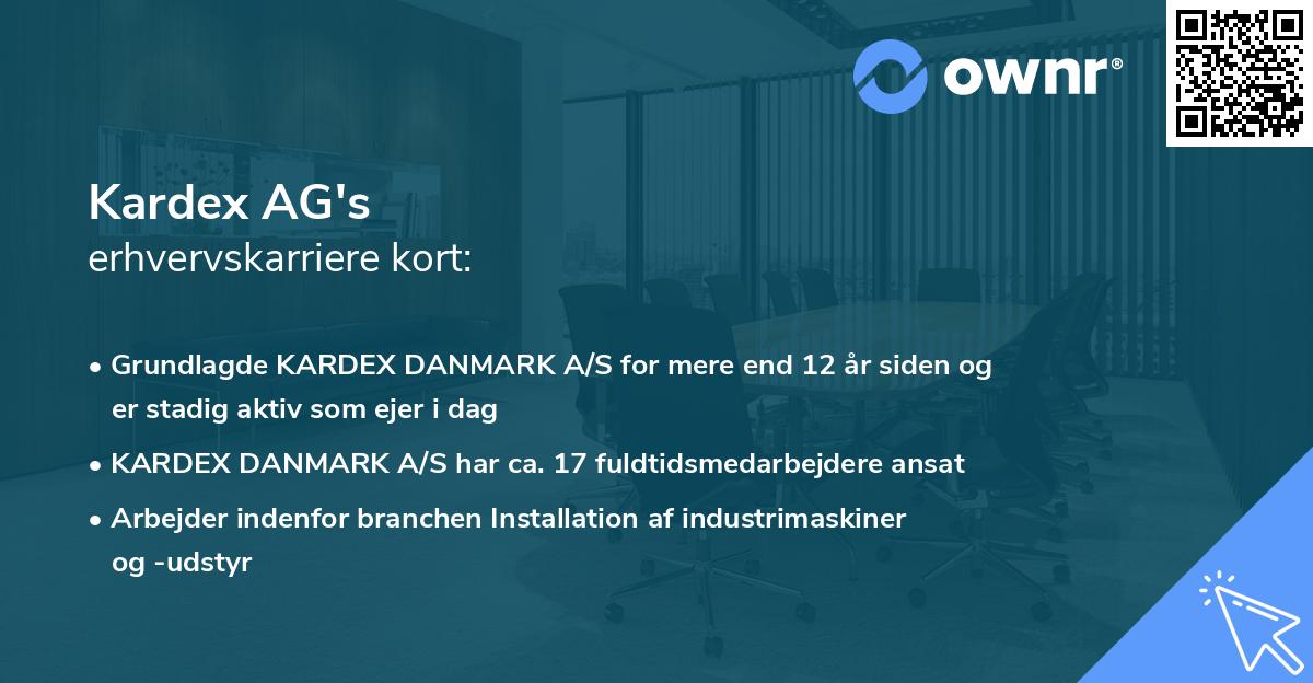 Kardex AG's erhvervskarriere kort