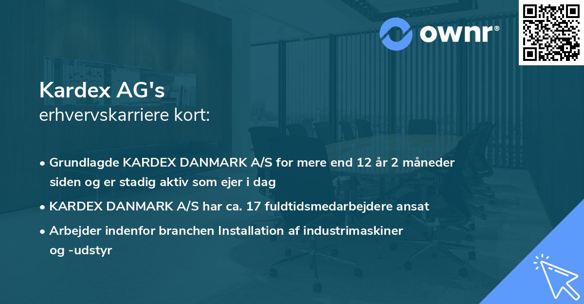 Kardex AG's erhvervskarriere kort