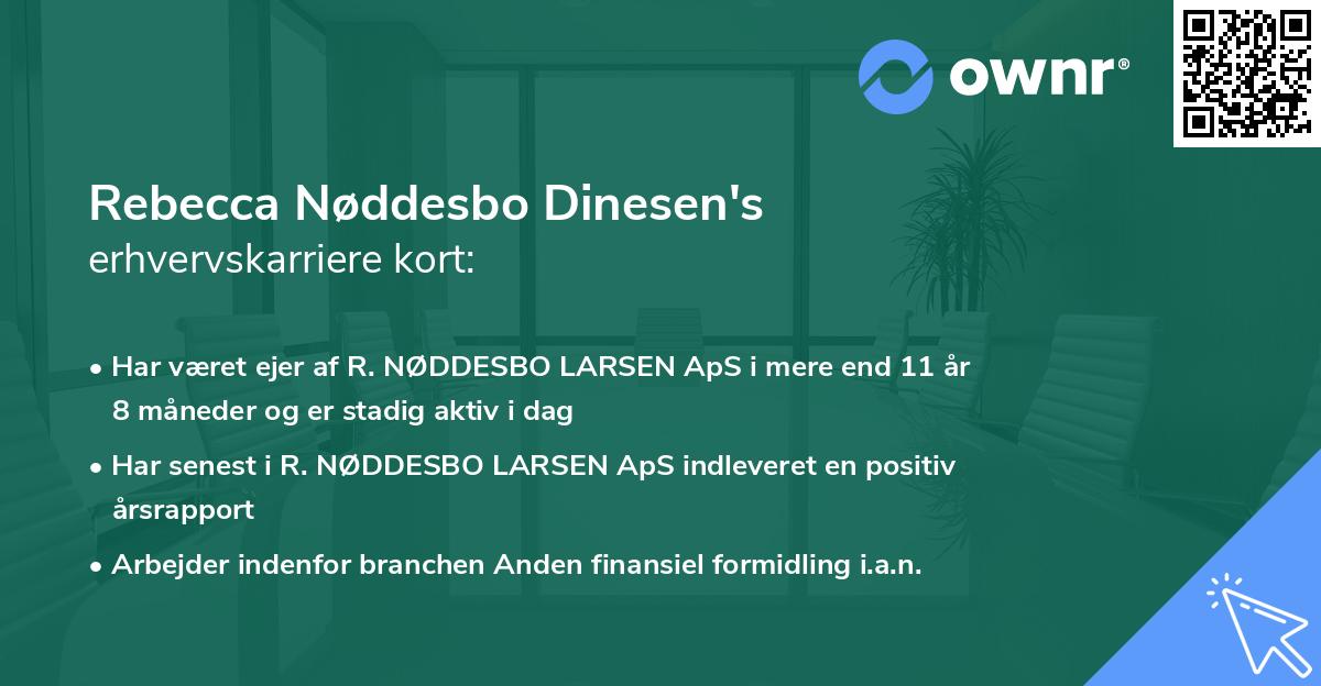 Rebecca Nøddesbo Dinesen's erhvervskarriere kort