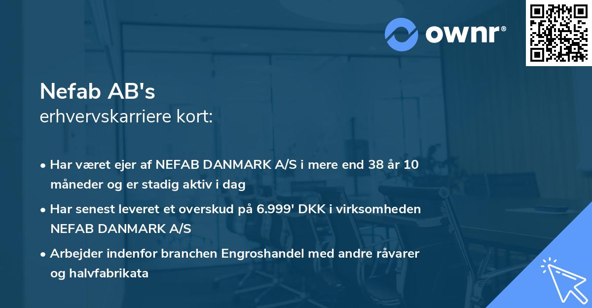 Nefab AB's erhvervskarriere kort