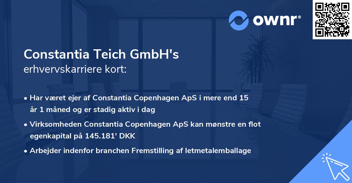Constantia Teich GmbH's erhvervskarriere kort