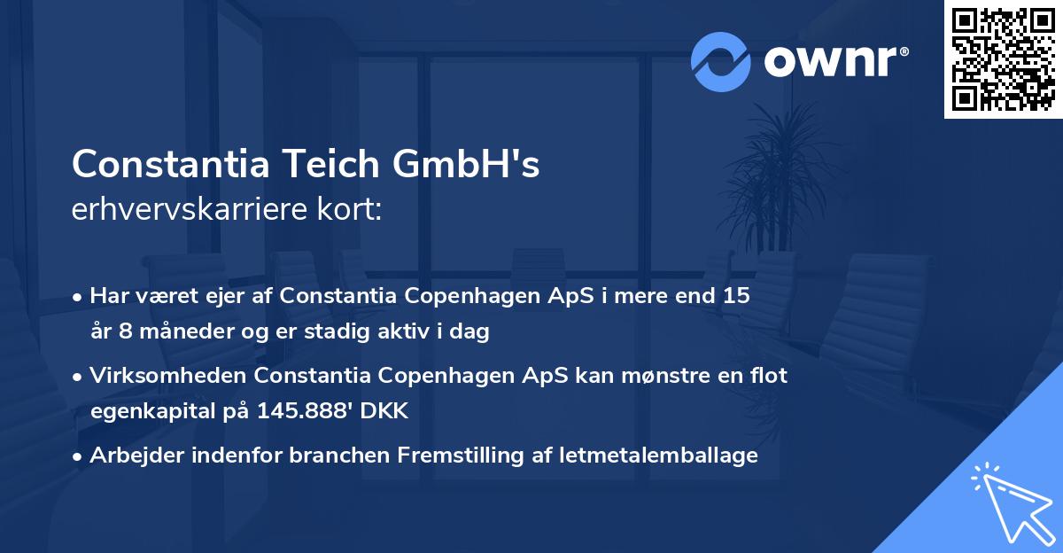 Constantia Teich GmbH's erhvervskarriere kort