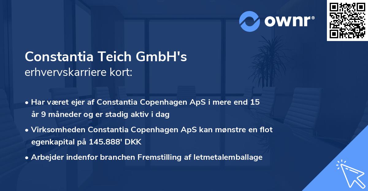 Constantia Teich GmbH's erhvervskarriere kort