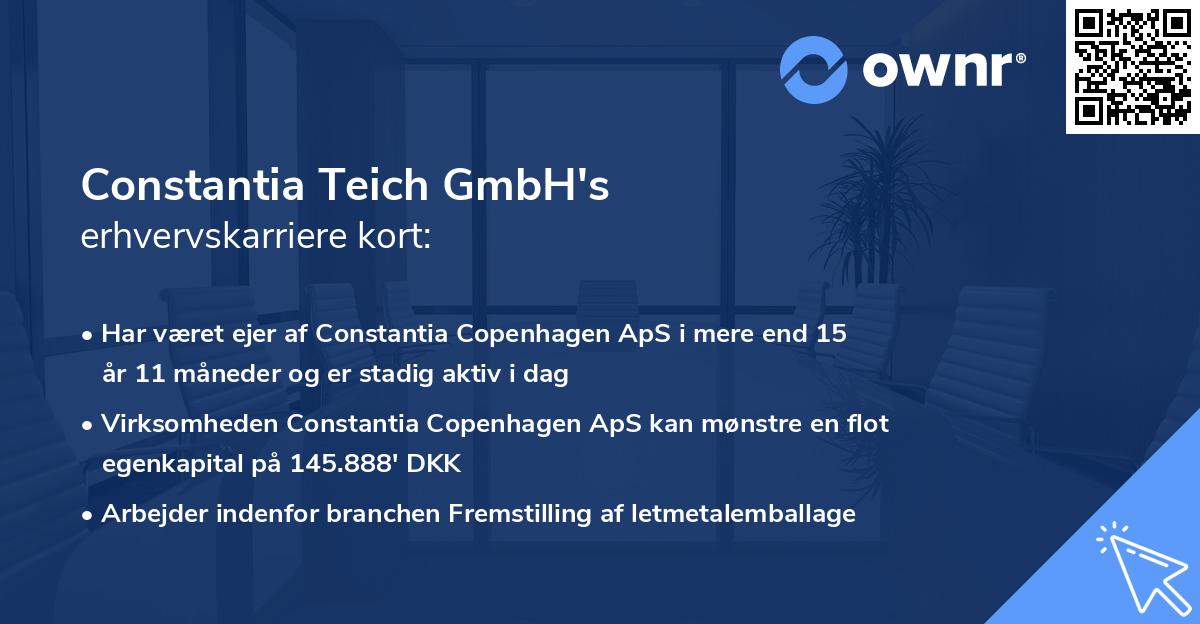 Constantia Teich GmbH's erhvervskarriere kort