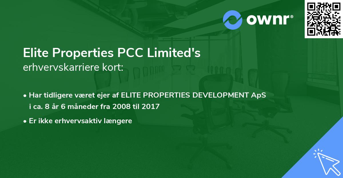 Elite Properties PCC Limited's erhvervskarriere kort