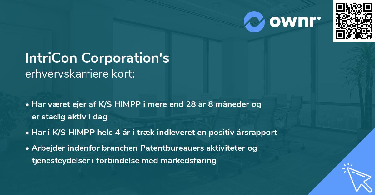 IntriCon Corporation's erhvervskarriere kort