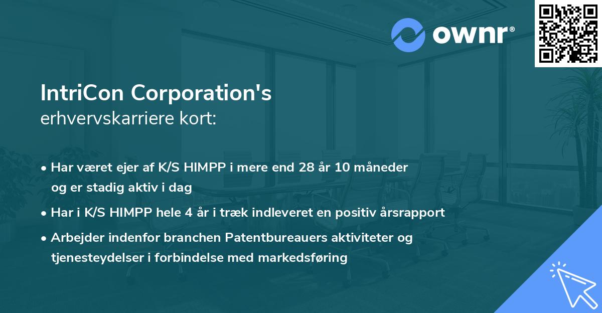 IntriCon Corporation's erhvervskarriere kort