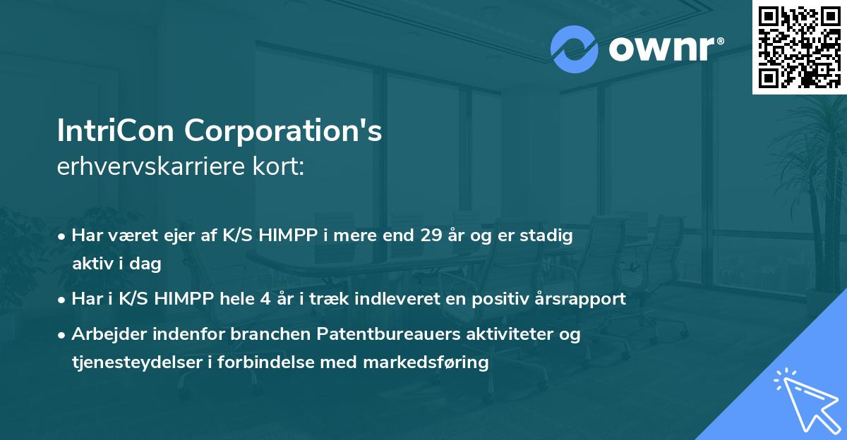 IntriCon Corporation's erhvervskarriere kort