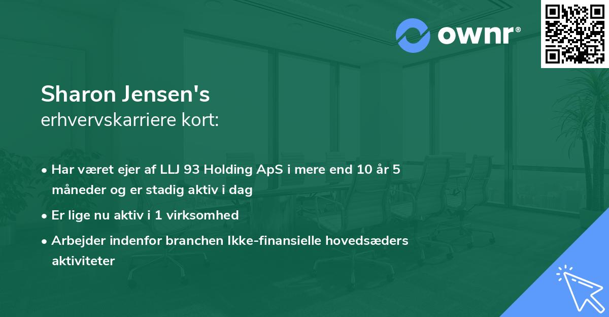 Sharon Jensen's erhvervskarriere kort
