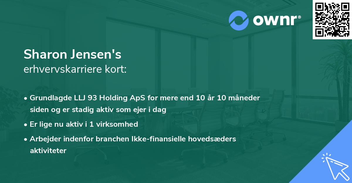 Sharon Jensen's erhvervskarriere kort