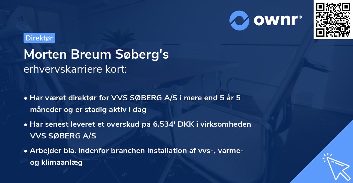 Morten Breum Søberg's erhvervskarriere kort