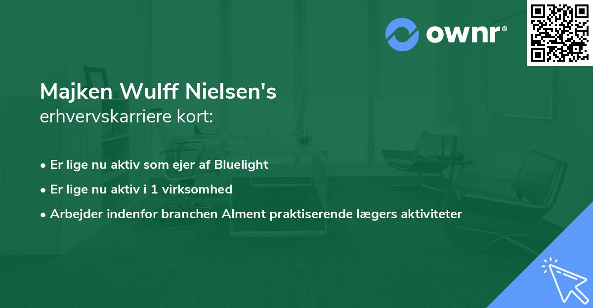 Majken Wulff Nielsen's erhvervskarriere kort