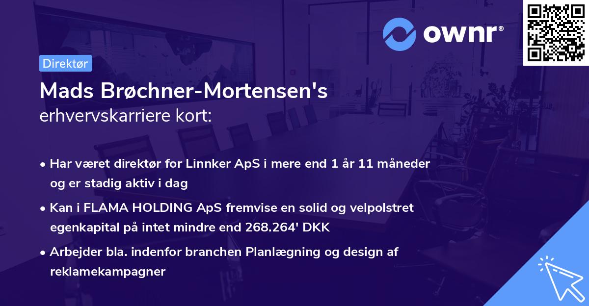 Mads Brøchner-Mortensen's erhvervskarriere kort