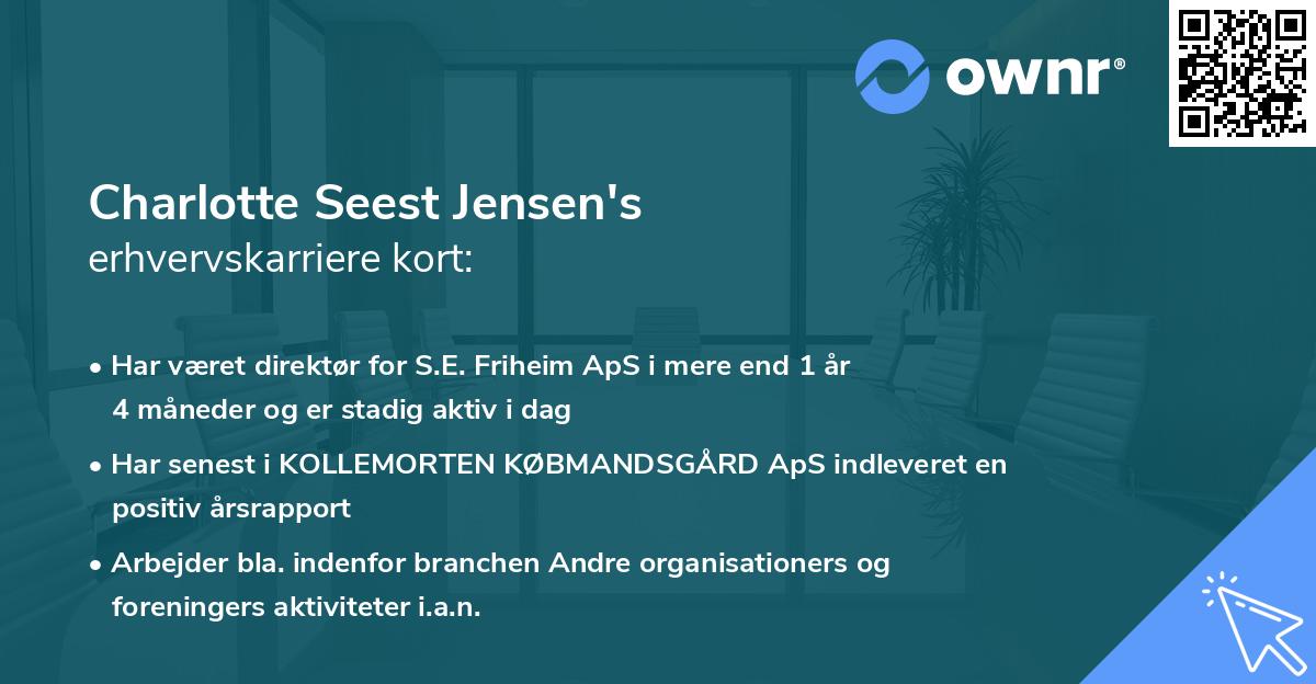 Charlotte Seest Jensen's erhvervskarriere kort