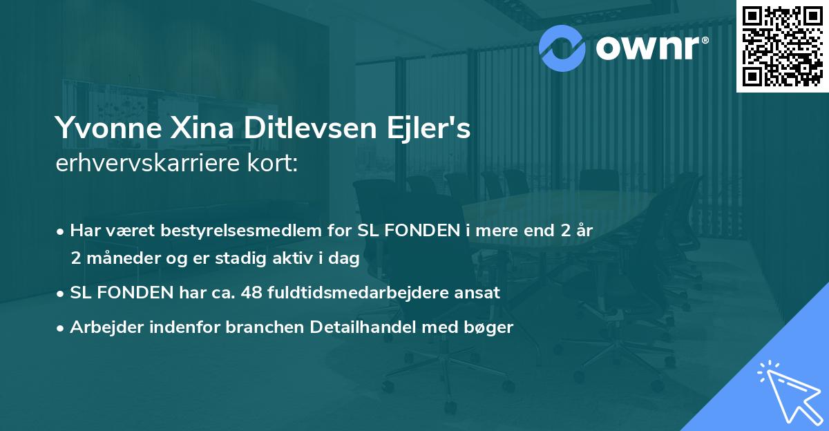 Yvonne Xina Ditlevsen Ejler's erhvervskarriere kort
