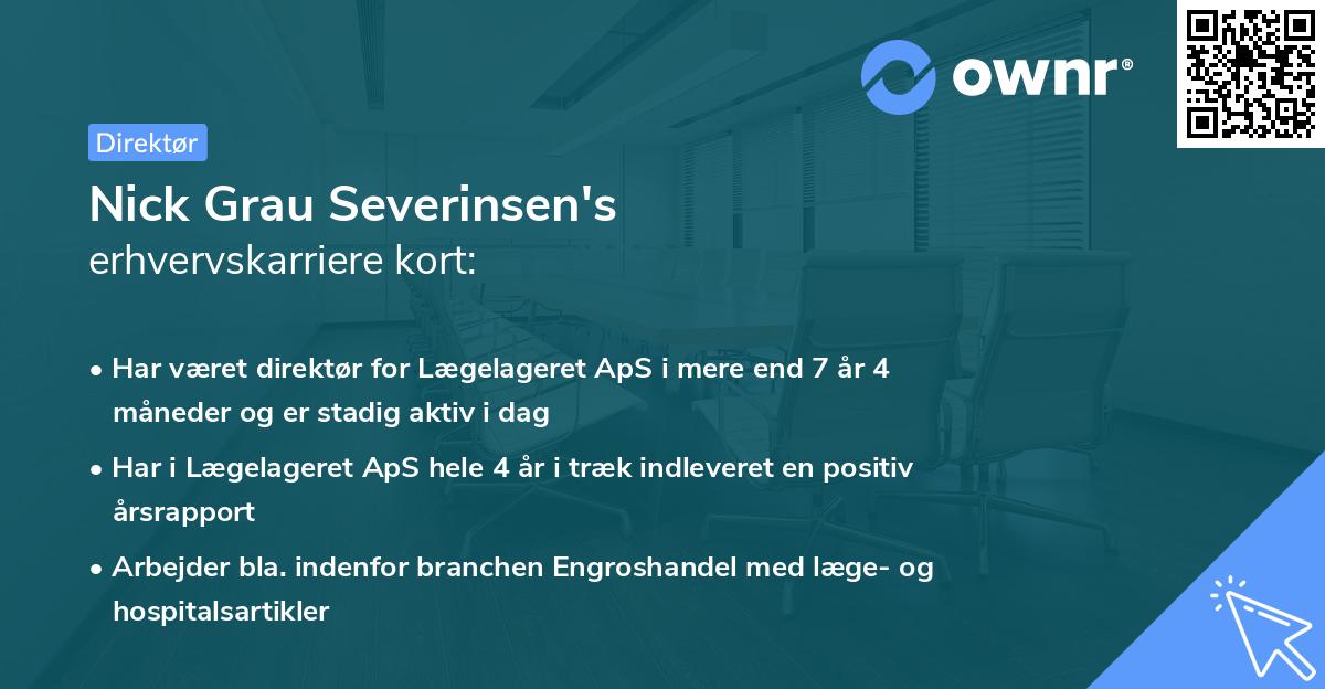 Nick Grau Severinsen's erhvervskarriere kort