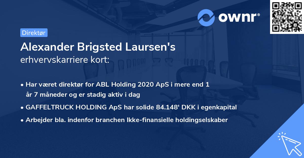 Alexander Brigsted Laursen's erhvervskarriere kort