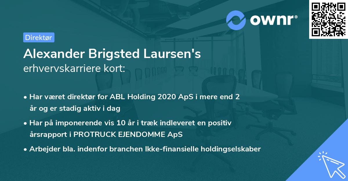 Alexander Brigsted Laursen's erhvervskarriere kort