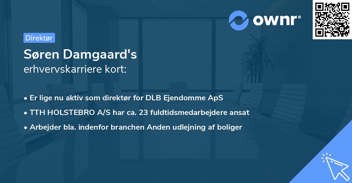 Søren Damgaard's erhvervskarriere kort